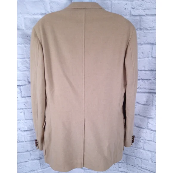 Vintage Unisex Ralph Lauren Polo University Camel Hair Blazer Jacket 42 - Picture 4 of 11
